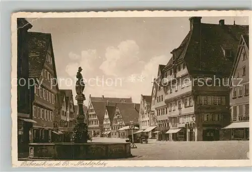 AK / Ansichtskarte Biberach_Riss Marktplatz Biberach Riss