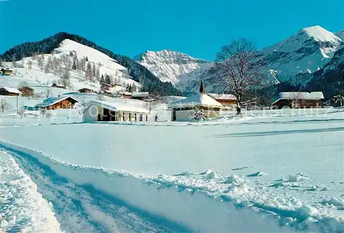 AK / Ansichtskarte Aeschiried Lobpreiskapelle Aeschiallmend Schwalmeren und First Aeschiried