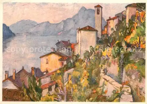 Gandria_Lago_di_Lugano Fritz Meijer pittore Gandria_Lago_di_Lugano