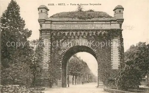 Metz_Moselle Porte et Avenue Serpenoise Prinz Friedrich Karl Tor Metz_Moselle