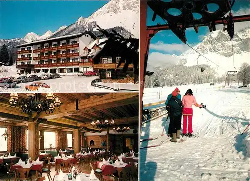 AK / Ansichtskarte Ramsau_Dachstein_Steiermark Gasthof Restaurant Knollhof Winter Ramsau_Dachstein