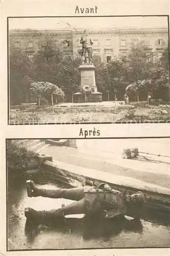 AK / Ansichtskarte Metz_Moselle Monument avant et apres Metz_Moselle