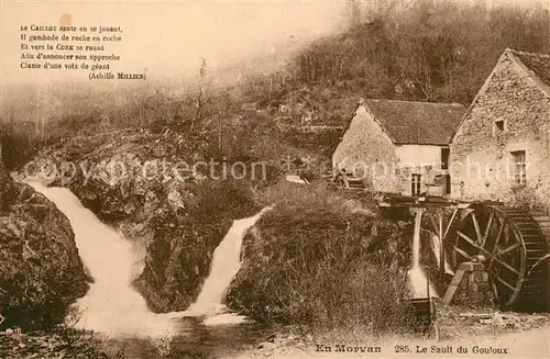 AK / Ansichtskarte Gouloux Le Sault du Gouloux Wasserfall Wasserrad Gouloux