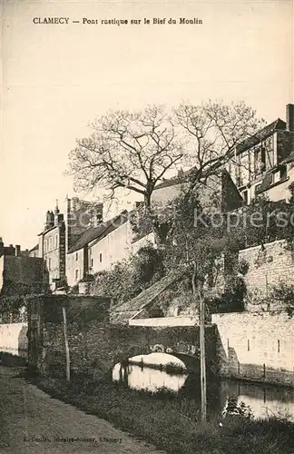 AK / Ansichtskarte Clamecy_Nievre Pont rustique sur le Bief du Moulin Clamecy_Nievre