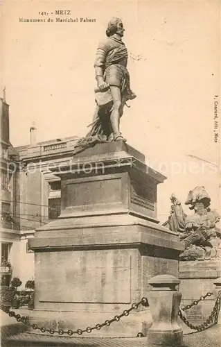 AK / Ansichtskarte Metz_Moselle Monument du Marechal Fabert Statue Metz_Moselle