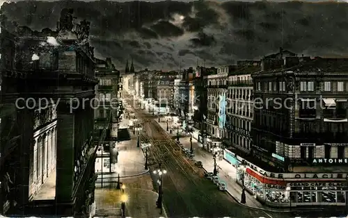 AK / Ansichtskarte Marseille_Bouches du Rhone La Canebiere la nuit Marseille