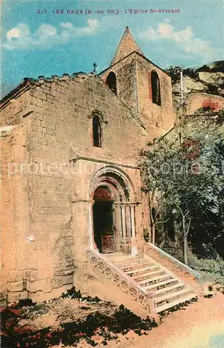 AK / Ansichtskarte Les_Baux de Provence Eglise Saint Vincent Les_Baux de Provence