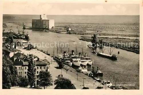 AK / Ansichtskarte Stettin_Szczecin Hafen Blick von der Hakenterrasse Stettin Szczecin