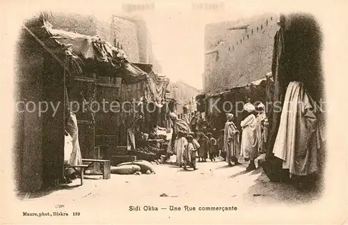 AK / Ansichtskarte Sidi_Okba Une Rue commercante Sidi_Okba