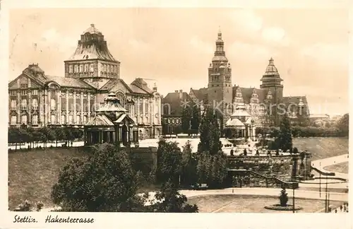 AK / Ansichtskarte Stettin_Szczecin Hakenterrasse Stettin Szczecin