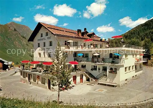 AK / Ansichtskarte Samnaun_Dorf Posthotel Stammerspitze Samnaun Dorf