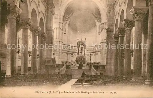 AK / Ansichtskarte Tours_Indre et Loire Basilique St. Martin Interieur Tours Indre et Loire