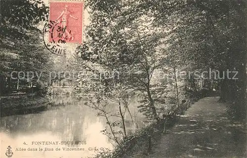 Fontenay sous Bois Allee dans le Bois de Vincennes Fontenay sous Bois