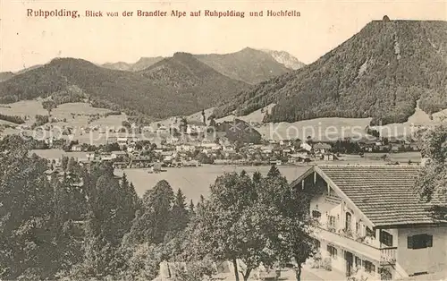 Ruhpolding Blick von der Brandler Alpe mit Hochfelln Ruhpolding