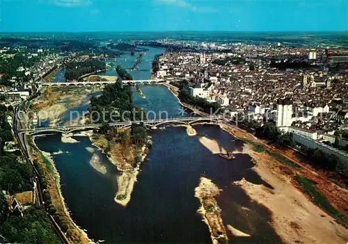 Tours_Indre et Loire Les Ponts sur la Loire et vue generale aerienne Tours Indre et Loire