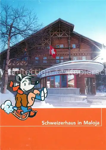 AK / Ansichtskarte Maloja_GR Hotel Schweizerhaus und Poestli Maloja_GR