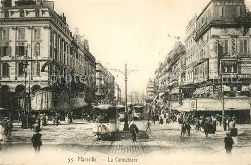 AK / Ansichtskarte Marseille_Bouches du Rhone La Cannebiere Marseille