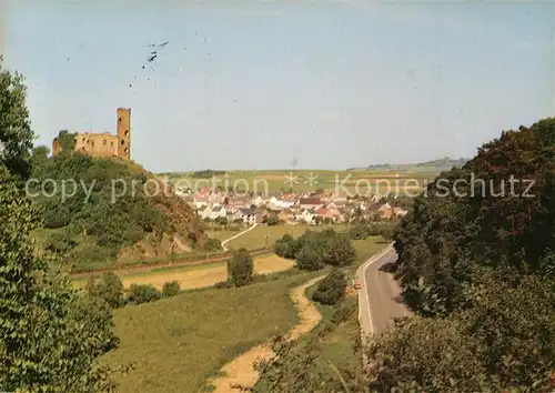 AK / Ansichtskarte Holzheim_Rhein Lahn Kreis Panorama Burgruine Holzheim_Rhein Lahn Kreis