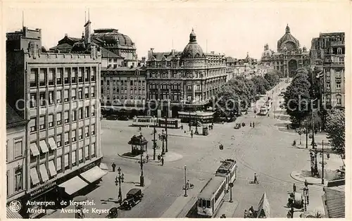 AK / Ansichtskarte Strassenbahn Antwerpen Keyserlei 