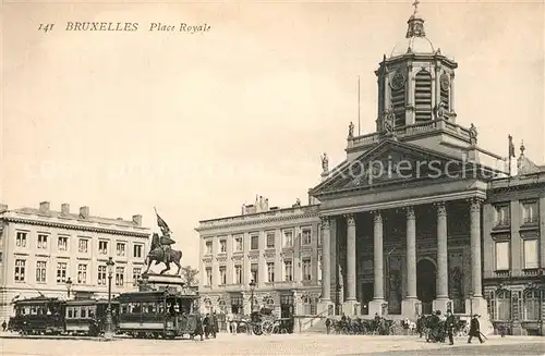 AK / Ansichtskarte Strassenbahn Bruxelles Place Royale  