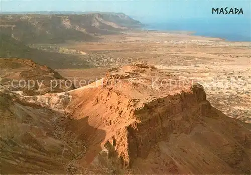AK / Ansichtskarte Masada Fliegeraufnahme Felsen Masada