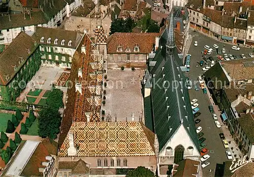 AK / Ansichtskarte Beaune_Cote_d_Or_Burgund Hotel Dieu Eglise vue aerienne Beaune_Cote_d_Or_Burgund