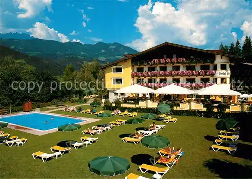 AK / Ansichtskarte St_Johann_Pongau Hotel Berghof Liegewiese Swimming Pool St_Johann_Pongau