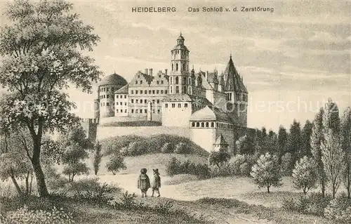 AK / Ansichtskarte Heidelberg_Neckar Schloss vor der Zerstoerung Heidelberg Neckar