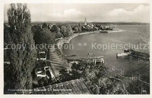 AK / Ansichtskarte Friedrichshafen_Bodensee mit Seepromenade Friedrichshafen Bodensee