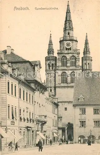 AK / Ansichtskarte Ansbach_Mittelfranken Gumbertuskirche Ansbach Mittelfranken