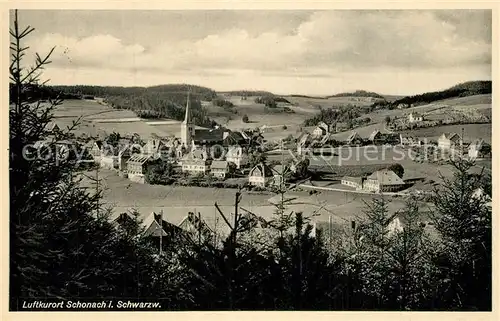 AK / Ansichtskarte Schonach_Schwarzwald Panorama Schonach Schwarzwald