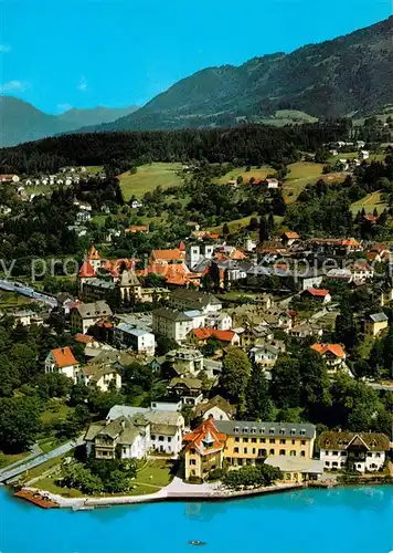 AK / Ansichtskarte Millstatt_Millstaettersee Hotel Die Forelle mit Dependance Fliegeraufnahme Millstatt_Millstaettersee