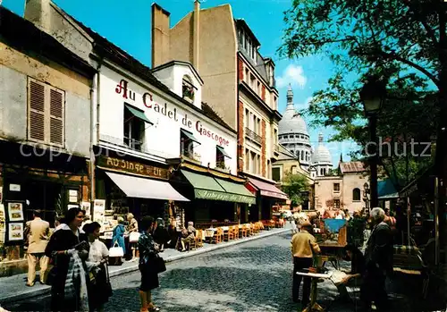 AK / Ansichtskarte Paris Montmartre Place du Tertre Sacre Boeur  Paris