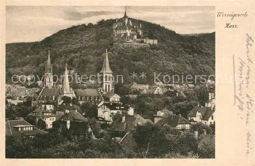 AK / Ansichtskarte Wernigerode_Harz Stadt und Schloss Wernigerode Harz