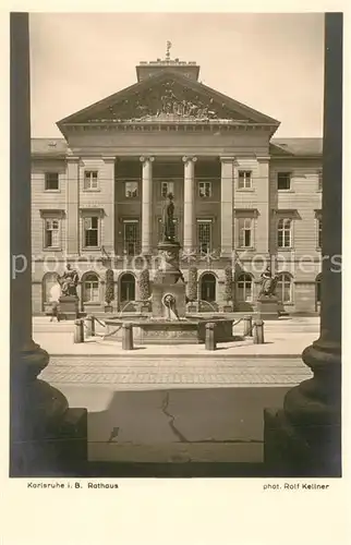 AK / Ansichtskarte Karlsruhe_Baden Rathaus Karlsruhe_Baden