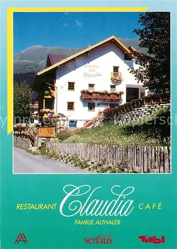 AK / Ansichtskarte Serfaus_Tirol Restaurant Cafe Claudia Serfaus Tirol