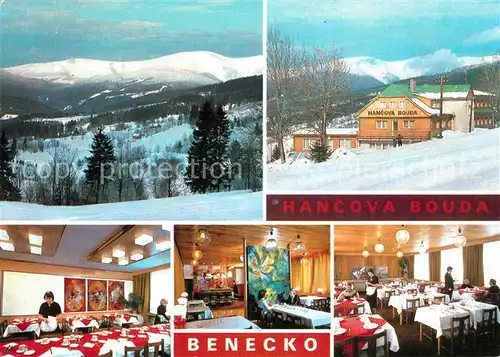 AK / Ansichtskarte Benecko_Semily Hancova Bouda Bergbaude Restaurant Winterlandschaft Riesengebirge Benecko Semily