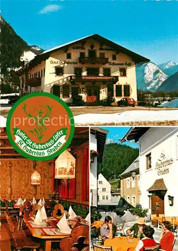 AK / Ansichtskarte Lofer Hotel St. Hubertus Restaurant Terrasse Lofer