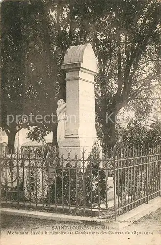 AK / Ansichtskarte Saint Loubes Monument des Combattants des Guerres Saint Loubes