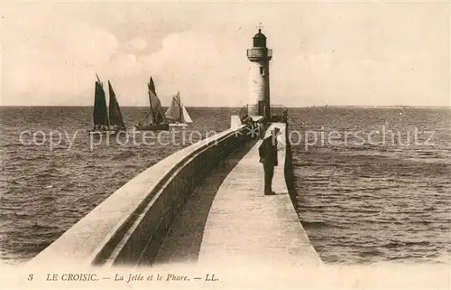 AK / Ansichtskarte Leuchtturm_Lighthouse Le Croisic Jetee Phare 