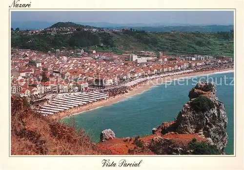 AK / Ansichtskarte Nazare_Portugal Strand Vista Parcial Nazare Portugal