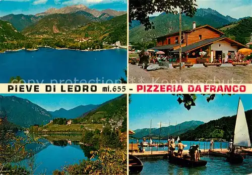 AK / Ansichtskarte Pieve_di_Ledro Pizzeria da Franco Bootssteg Seepartien Pieve_di_Ledro