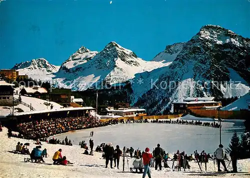 AK / Ansichtskarte Inner_Arosa Eisbahn Inner Arosa