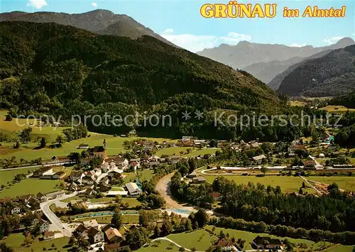 AK / Ansichtskarte Gruenau_Almtal Fliegeraufnahme Gruenau Almtal