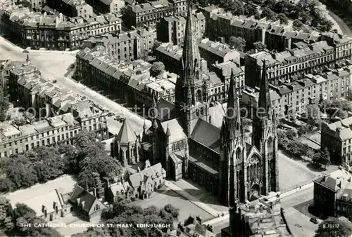 Edinburgh Cathedral Church of St Mary aerial view Edinburgh