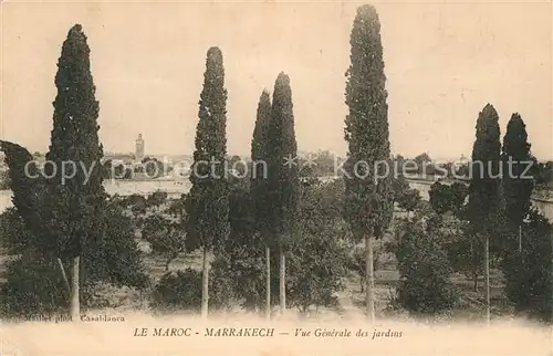 AK / Ansichtskarte Marrakech Vue generale des jardins Marrakech