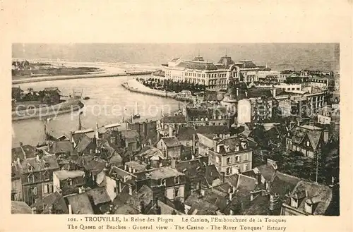 AK / Ansichtskarte Trouville sur Mer La Reine des Plages Casino Embouchure de la Touques Trouville sur Mer