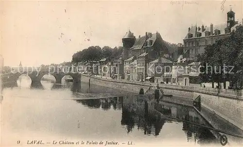 AK / Ansichtskarte Laval_Mayenne Chateau Palais de Justice Pont Laval Mayenne