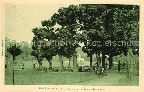 AK / Ansichtskarte Hazebrouck Jardin public Allee des Marronniers Hazebrouck