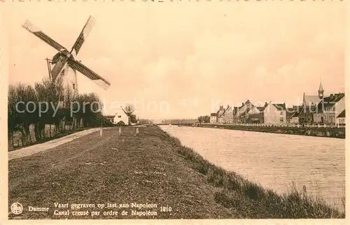 Damme Canal creuse par ordre de Napoleon Damme